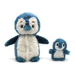 Plyšový tučniak Mamička a bábätko Modrá