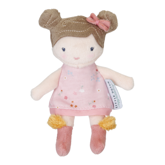 Nádherná bábika s menom Rosa z mäkkého jemného materiálu vo veľkosti 10 cm od Little Dutch.