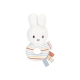Rozkošná vintage pruhovaná textilna hrkálka s králikom je prispôsobená malým detským ručičkám. 