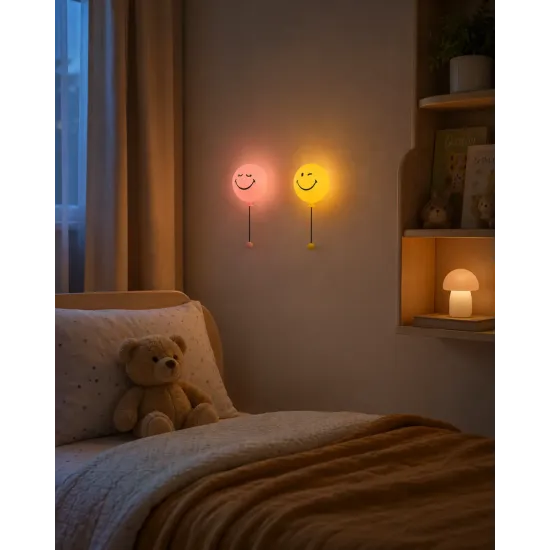 Detské nočné svetlo MOB Bubbly Light Smiley World modrá