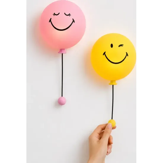 Detské nočné svetlo MOB Bubbly Light Smiley World ružová