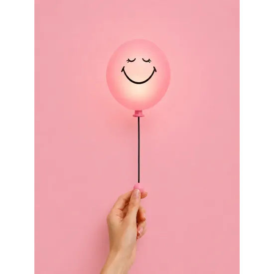 Detské nočné svetlo MOB Bubbly Light Smiley World ružová