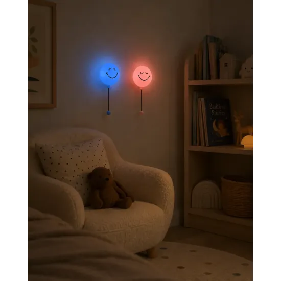 Detské nočné svetlo MOB Bubbly Light Smiley World ružová