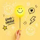 Detské nočné svetlo MOB Bubbly Light Smiley World žltá Detské nočné svetlo MOB Bubbly Light Smiley World žltá