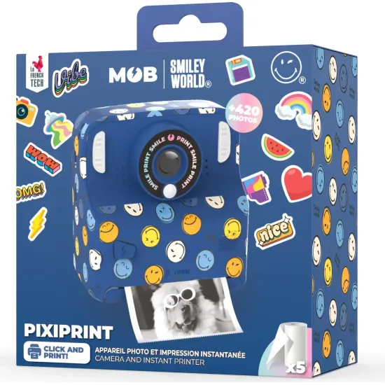 Detský fotoaparát MOB Pixismiley Printing Camera modrá