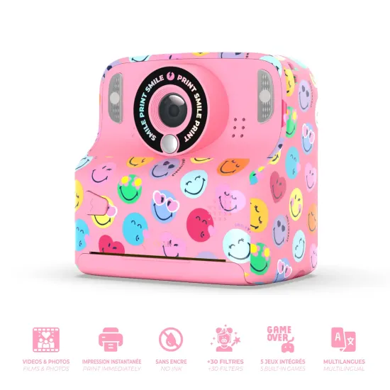 Detský fotoaparát MOB Pixismiley Printing Camera ružová