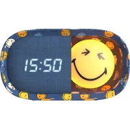 Detský budík a nočné svetlo Dreamy Clock Smiley modrá