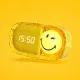 Detský budík a nočné svetlo MOB Dreamy Clock Smiley žltá