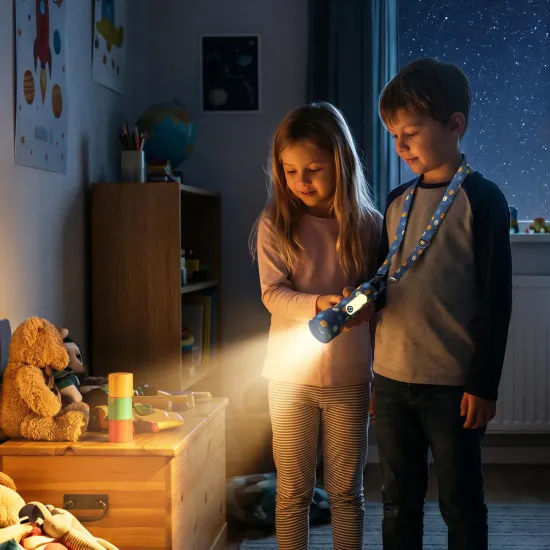Detské svietidlo MOB Glowy Smiley Flashlight modrá