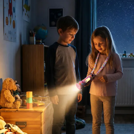Detské svietidlo MOB Glowy Smiley Flashlight ružová
