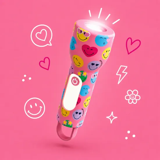 Detské svietidlo MOB Glowy Smiley Flashlight ružová