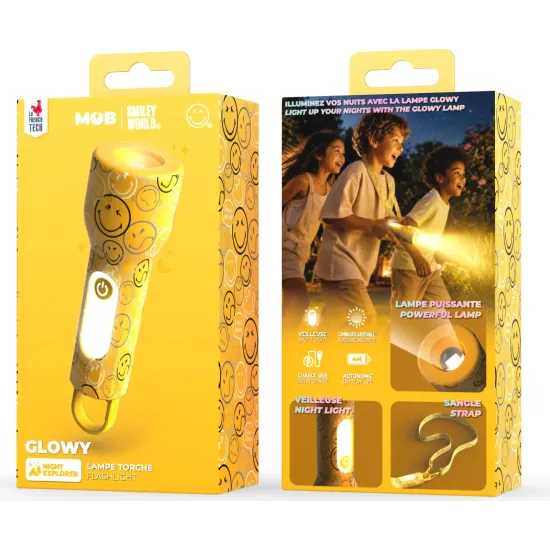 Detské svietidlo MOB Glowy Smiley Flashlight žltá