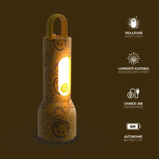 Detské svietidlo MOB Glowy Smiley Flashlight žltá