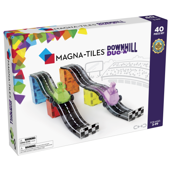 Magnetická stavebnica Downhill Duo 40 dielov. Skvelý darček pre deti, ktoré milujú autá.