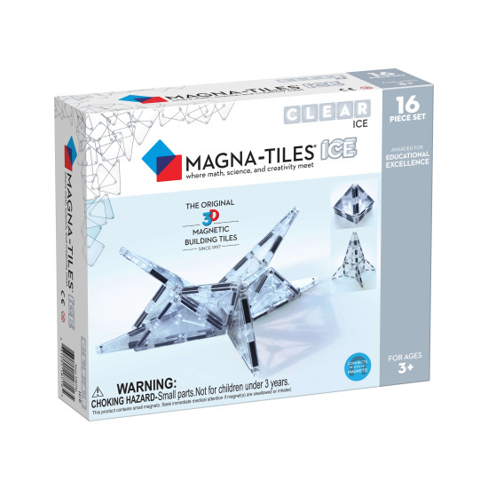 Táto sada Magna Tiles Ice obsahuje 16 čírych/transparentných magnetických dlaždíc a predstavuje skvelý doplnok klasických Magna-Tiles®.