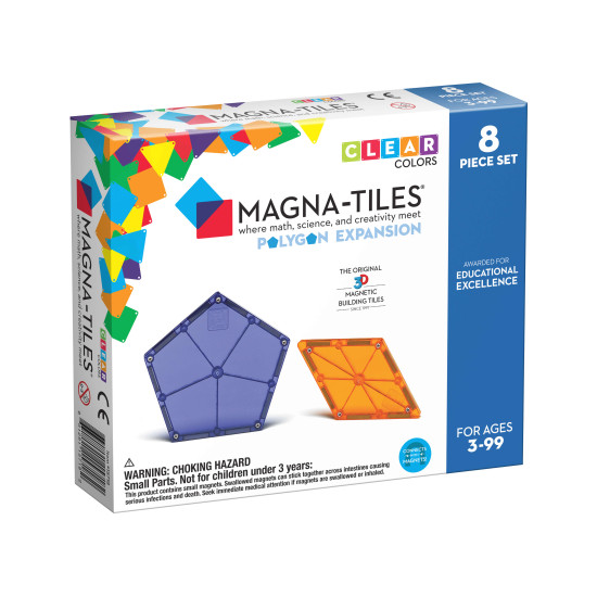 Objavte novú stránku stavania, keď skombinujete svoje polygónové tvary s inými stavebnicami Magna-Tiles®.