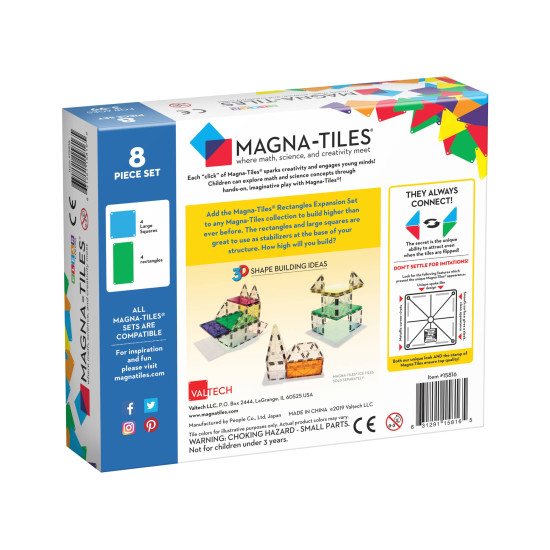 Objavte novú stránku stavania, keď skombinujete svoje nové geometrické tvary s inými stavebnicami Magna-Tiles®.