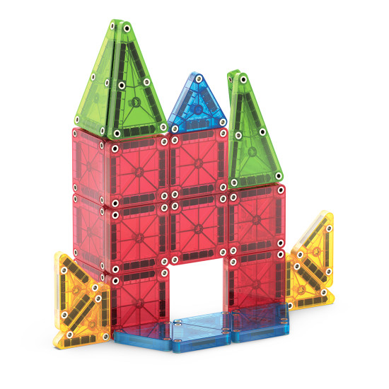 Magnetická stavebnica Magna-Tiles vhodná na cestovanie.