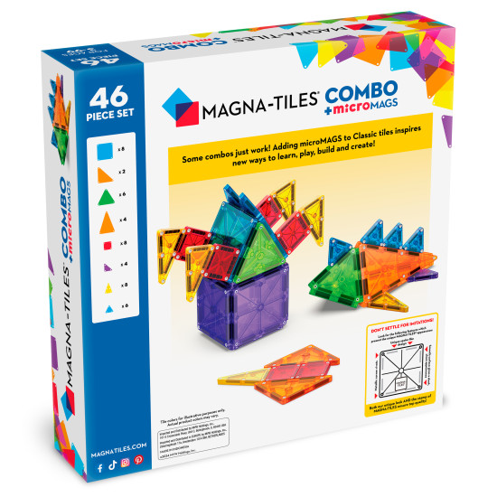 Stavebnica Magna-Tiles kombinuje veľké a malé dieliky.