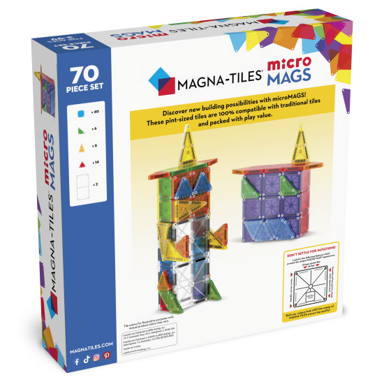 Obrovská magnetická stavebnica Magna-Tiles na cestovanie.