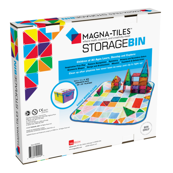 Úložný box a interaktívna podložka pre vaše magnetické stavebnice Magna Tiles. Udržuje detskú izbu bez neporiadku a znižuje poškodenie dlaždíc.