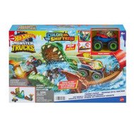 Hot Wheels Monster trucks color shifters Zúrivý krokodíl
