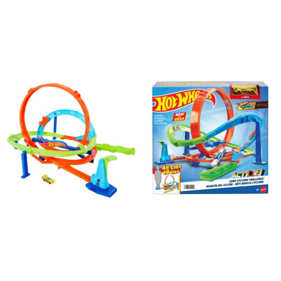 Hot Wheels® Extrémna hyper slučka so súpravou na bumerangové slučky a autíčkom