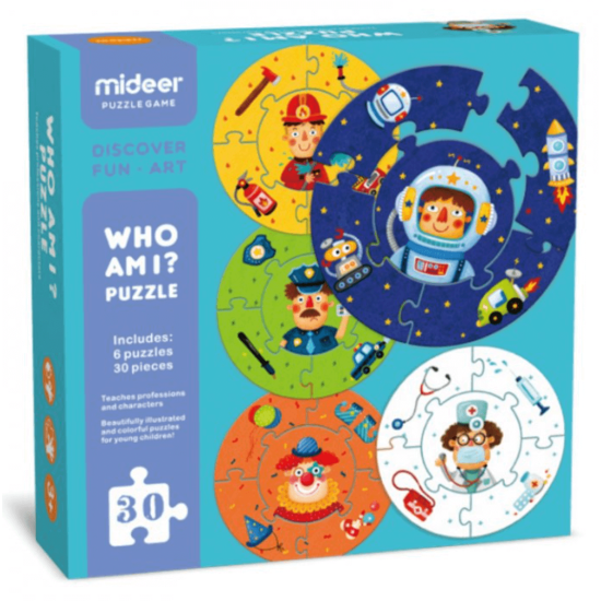 Náučné detské puzzle v nezvyčajnom tvare kruhu. 