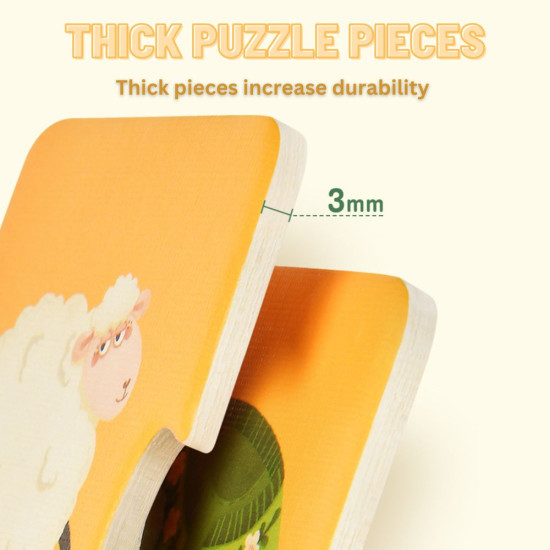 Originálna sada puzzle vyrobená špeciálne pre deti od 18 mesiacov.