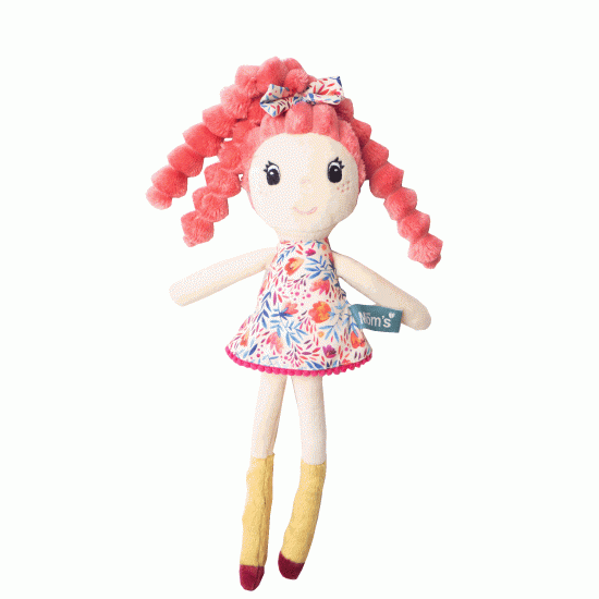 Mäkká plyšová bábika Laura s ružovými vláskami z mäkkého jemného materiálu bude odteraz tvojou najlepšou kamarátkou.