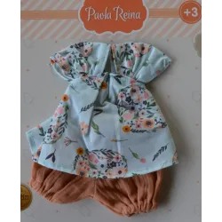 Oblečenie pre bábiku Roxana v kvetovaných šatách 32 cm