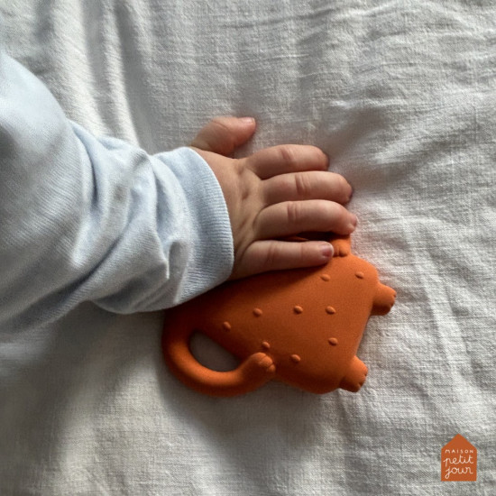 Detská hryzátko v tvare medveďa na upokojenie boľavých ďasien od Petit Jour.