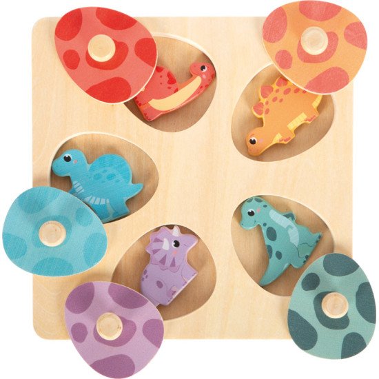 Detské vkladacie puzzle s dinosaurami – skvelá hra na pamäť