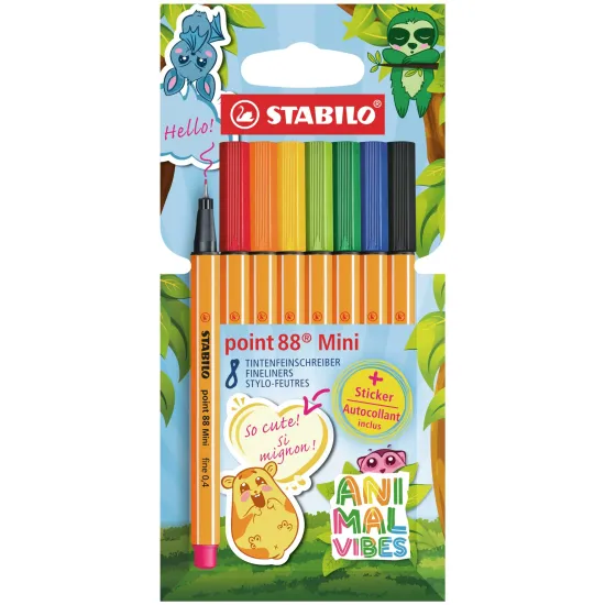Jemný liner Mini Animal Vibes 8 ks