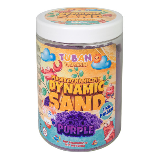 Dynamický piesok fialovej farby. Balenie 1 kg.