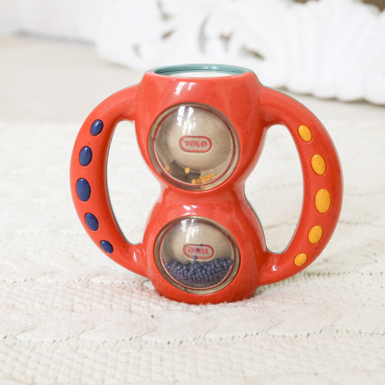 Dažďové korálky hračka s dizajnom pre ľahký úchop, modro-červená
