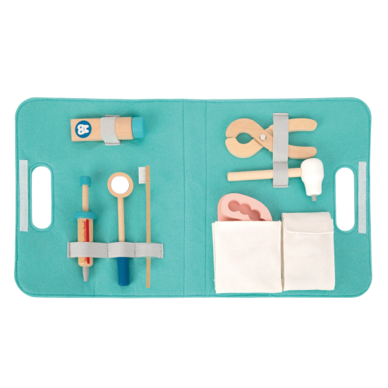 Detský zubársky kufrík s vybavením 18 ks od Tooky Toy