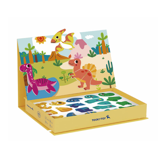 Magnetická kniha puzzle Dinosaurus
