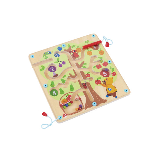 Magnetický labyrint pre deti Počítanie ovocia strom Tooky Toy