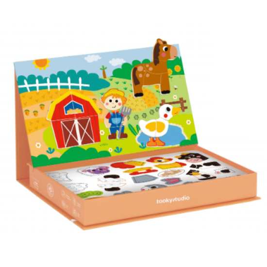Magnetická kniha puzzle Farma 