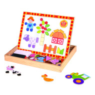 Magnetická tabuľka a puzzle Farma