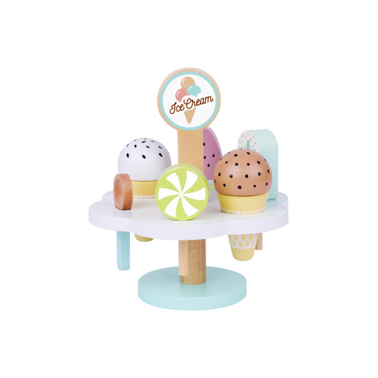 Drevený stojan so zmrzlinami Drevené jedlo Tooky Toy