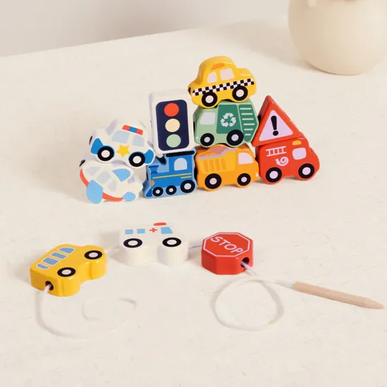 Drevené navliekanie korálikov Doprava Tooky Toy