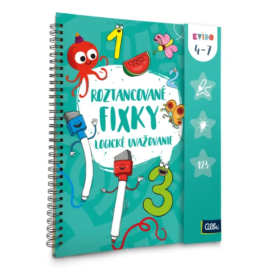 Kvído Roztancované fixky – Zábavné logické úlohy a kreslenie