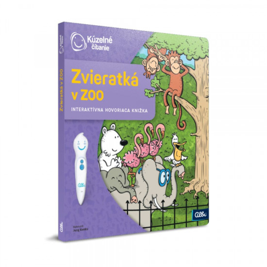 Interaktívna knižka Zvieratká v ZOO Kúzelné čítanie zavedie deti od 3 rokov do jednej malej zoologickej záhrady.