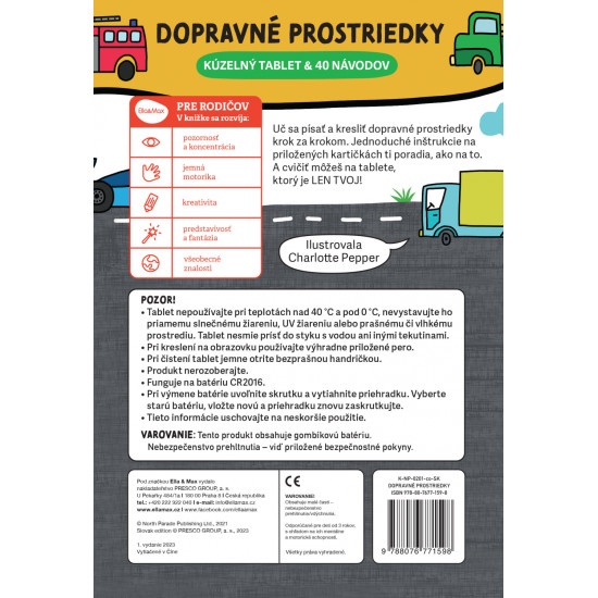 Učte sa kresliť dopravné prostriedky krok za krokom a písať ich názvy s kúzelným tabletom.