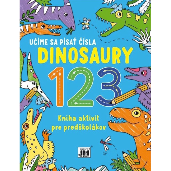 Aktivity zošit s dinosaurami zameraný na písanie číslic.
