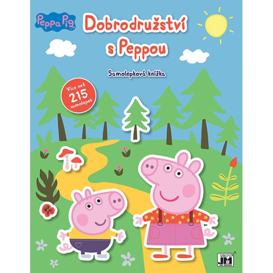 Nálepkový zošit s prasiatkom Peppa Pig obsahuje 24 strán a 8 strán so samolepkami k dolepeniu a ozdobeniu.