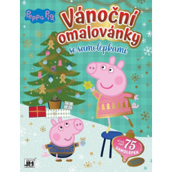 Vánoční omalovánky se samolepkami - Peppa Pig