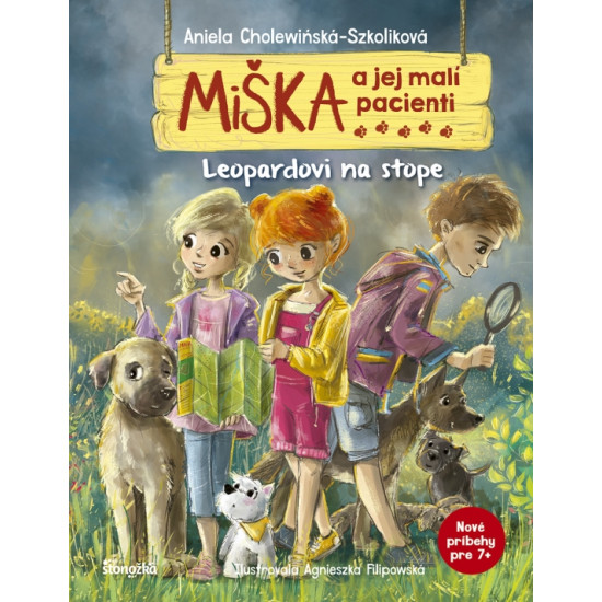 Miška a Popík pátrajú po zmiznutom dalmatíncovi Leopardovi, ktorý sa stratil na trhu, a objavujú domček pri lese, kde žije pani Oľga so svorkou opustených psov.